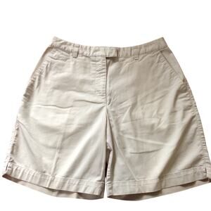 ADIDAS Women's Size 8 Shorts Stretch Khaki Classic Flat Front Pockets